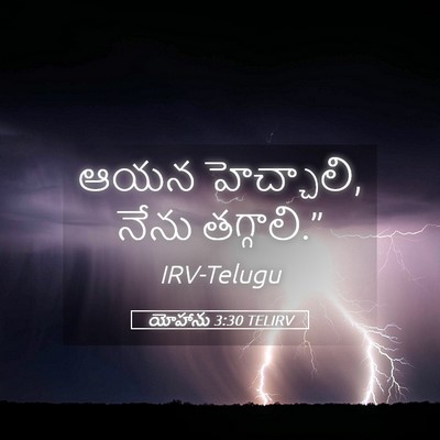 Picture 05 - యోహాను 3:30 TELIRV - ఆయన హెచ్చాలి, నేను - Bible Verse Picture