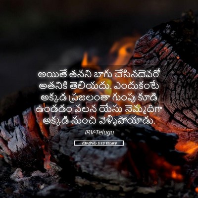 Picture 05 - యోహాను 5:13 TELIRV - అయితే తనని బాగు - Bible Verse Picture