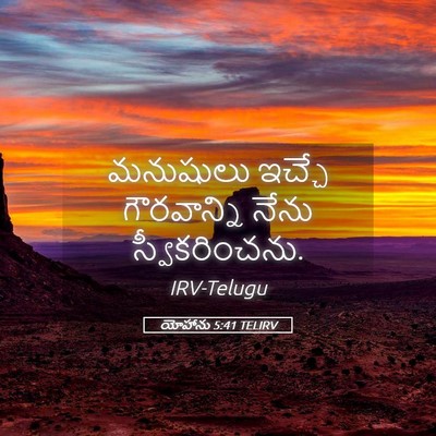 Picture 05 - యోహాను 5:41 TELIRV - మనుషులు ఇచ్చే - Bible Verse Picture
