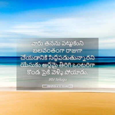 Picture 05 - యోహాను 6:15 TELIRV - వారు తనను - Bible Verse Picture