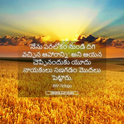 Picture 05 - యోహాను 6:41 TELIRV - ‘నేను పరలోకం - Bible Verse Picture