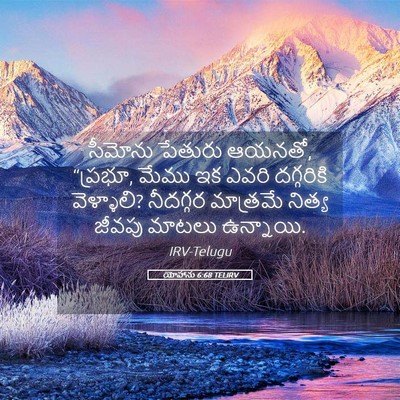 Picture 05 - యోహాను 6:68 TELIRV - సీమోను పేతురు - Bible Verse Picture