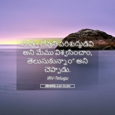 Picture 05 - యోహాను 6:69 TELIRV - నువ్వు దేవుని - Bible Verse Picture