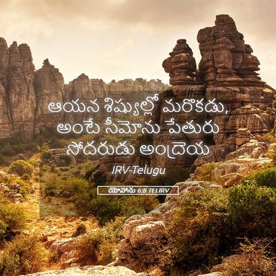 Picture 05 - యోహాను 6:8 TELIRV - ఆయన శిష్యుల్లో - Bible Verse Picture