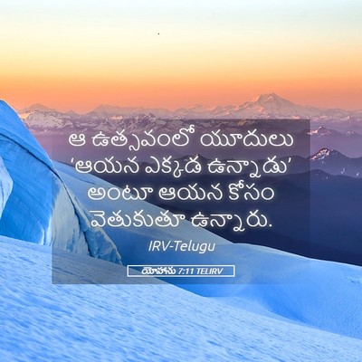 Picture 05 - యోహాను 7:11 TELIRV - ఆ ఉత్సవంలో యూదులు - Bible Verse Picture