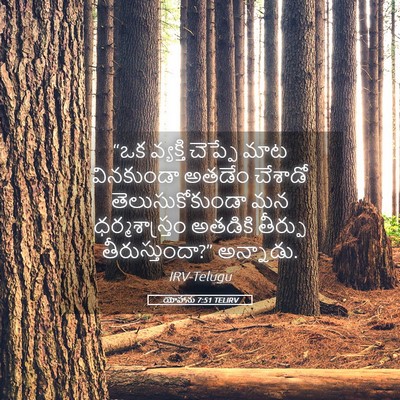 Picture 05 - యోహాను 7:51 TELIRV - “ఒక వ్యక్తి - Bible Verse Picture