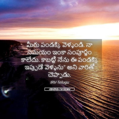 Picture 05 - యోహాను 7:8 TELIRV - మీరు పండక్కి - Bible Verse Picture