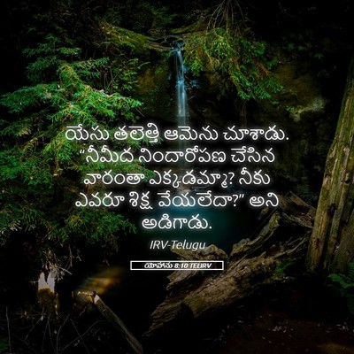 Picture 05 - యోహాను 8:10 TELIRV - యేసు తలెత్తి - Bible Verse Picture