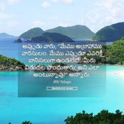 Picture 05 - యోహాను 8:33 TELIRV - అప్పుడు వారు, - Bible Verse Picture