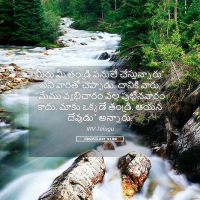 Picture 05 - యోహాను 8:41 TELIRV - మీరు మీ తండ్రి - Bible Verse Picture