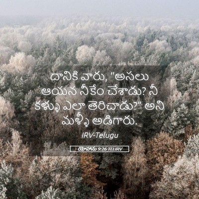 Picture 05 - యోహాను 9:26 TELIRV - దానికి వారు, “అసలు - Bible Verse Picture