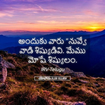 Picture 05 - యోహాను 9:28 TELIRV - అందుకు వారు - Bible Verse Picture