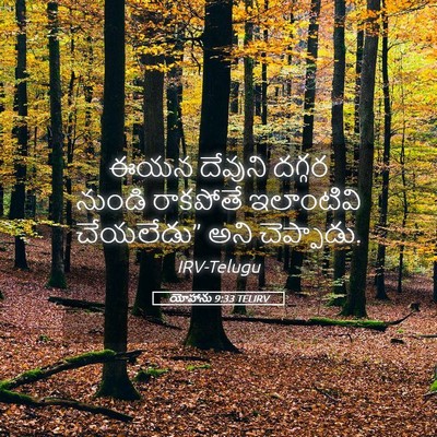 Picture 05 - యోహాను 9:33 TELIRV - ఈయన దేవుని దగ్గర - Bible Verse Picture
