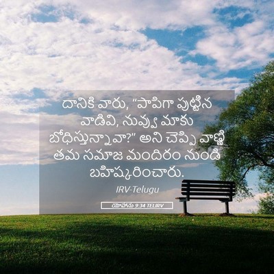 Picture 05 - యోహాను 9:34 TELIRV - దానికి వారు, - Bible Verse Picture