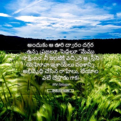 Picture 05 - రూతు 4:11 TELIRV - అందుకు ఆ ఊరి - Bible Verse Picture
