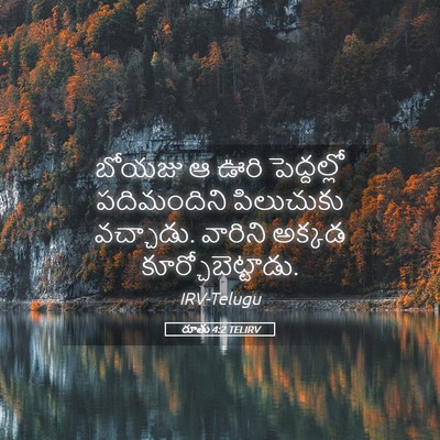 Picture 05 - రూతు 4:2 TELIRV - బోయజు ఆ ఊరి - Bible Verse Picture