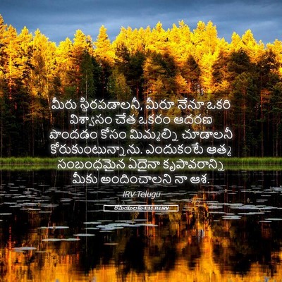 Picture 05 - రోమీయులకు 1:11 TELIRV - మీరు స్థిరపడాలనీ, - Bible Verse Picture