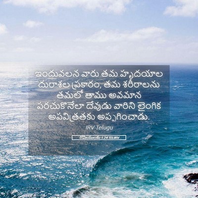 Picture 05 - రోమీయులకు 1:24 TELIRV - ఇందువలన వారు తమ - Bible Verse Picture