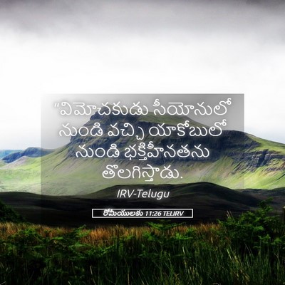 Picture 05 - రోమీయులకు 11:26 TELIRV - “విమోచకుడు - Bible Verse Picture
