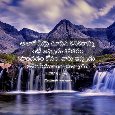 Picture 05 - రోమీయులకు 11:31 TELIRV - అలాగే మీపై చూపిన - Bible Verse Picture