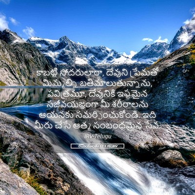 Picture 05 - రోమీయులకు 12:1 TELIRV - కాబట్టి - Bible Verse Picture