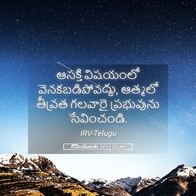 Picture 05 - రోమీయులకు 12:11 TELIRV - ఆసక్తి విషయంలో - Bible Verse Picture