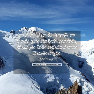 Picture 05 - రోమీయులకు 16:21 TELIRV - నా సహ పనివాడు - Bible Verse Picture