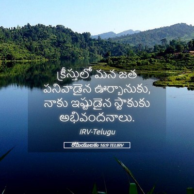 Picture 05 - రోమీయులకు 16:9 TELIRV - క్రీస్తులో మన జత - Bible Verse Picture