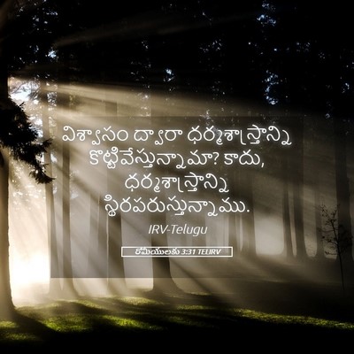 Picture 05 - రోమీయులకు 3:31 TELIRV - విశ్వాసం ద్వారా - Bible Verse Picture