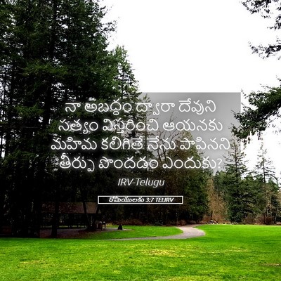 Picture 05 - రోమీయులకు 3:7 TELIRV - నా అబద్ధం ద్వారా - Bible Verse Picture