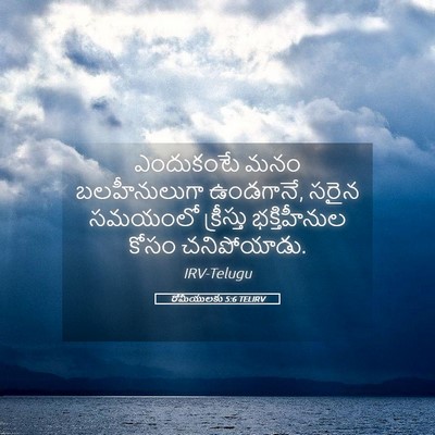 Picture 05 - రోమీయులకు 5:6 TELIRV - ఎందుకంటే మనం - Bible Verse Picture