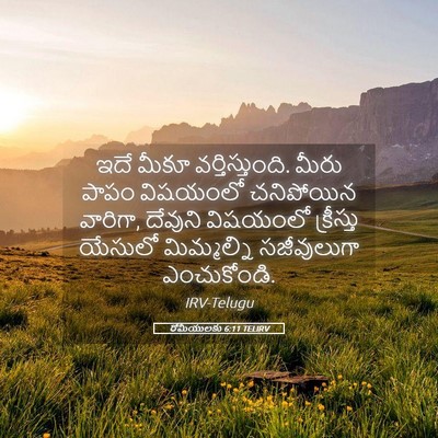 Picture 05 - రోమీయులకు 6:11 TELIRV - ఇదే మీకూ - Bible Verse Picture