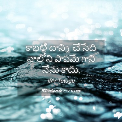 Picture 05 - రోమీయులకు 7:17 TELIRV - కాబట్టి దాన్ని - Bible Verse Picture
