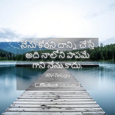 Picture 05 - రోమీయులకు 7:20 TELIRV - నేను కోరని దాన్ని - Bible Verse Picture
