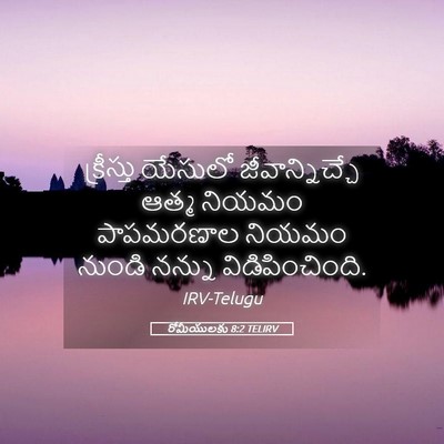 Picture 05 - రోమీయులకు 8:2 TELIRV - క్రీస్తు యేసులో - Bible Verse Picture