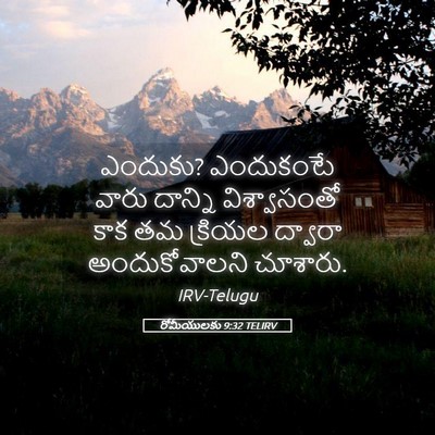 Picture 05 - రోమీయులకు 9:32 TELIRV - ఎందుకు? ఎందుకంటే - Bible Verse Picture