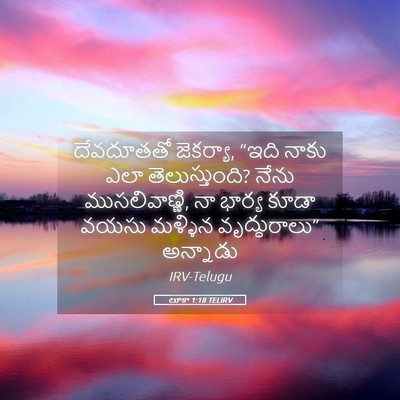 Picture 05 - లూకా 1:18 TELIRV - దేవదూతతో జెకర్యా, - Bible Verse Picture