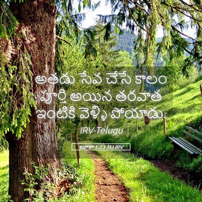 Picture 05 - లూకా 1:23 TELIRV - అతడు సేవ చేసే కాలం - Bible Verse Picture