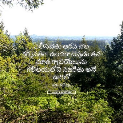 Picture 05 - లూకా 1:26 TELIRV - ఎలీసబెతు ఆరవ నెల - Bible Verse Picture