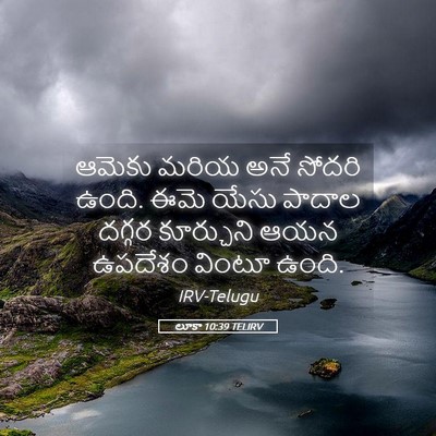 Picture 05 - లూకా 10:39 TELIRV - ఆమెకు మరియ అనే - Bible Verse Picture