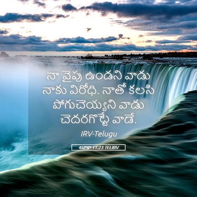 Picture 05 - లూకా 11:23 TELIRV - నా వైపు ఉండని వాడు - Bible Verse Picture