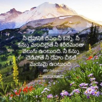 Picture 05 - లూకా 11:34 TELIRV - నీ దేహానికి దీపం - Bible Verse Picture
