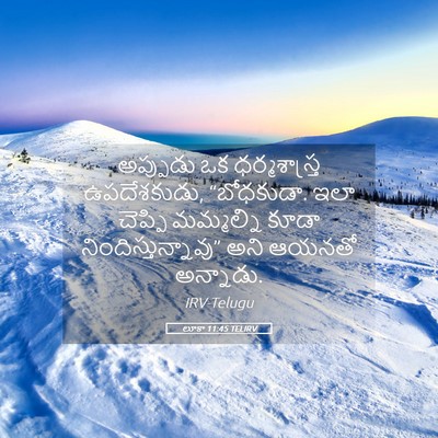 Picture 05 - లూకా 11:45 TELIRV - అప్పుడు ఒక - Bible Verse Picture