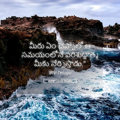 Picture 05 - లూకా 12:12 TELIRV - మీరు ఏం చెప్పాలో ఆ - Bible Verse Picture