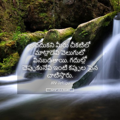 Picture 05 - లూకా 12:3 TELIRV - అందుకని మీరు - Bible Verse Picture
