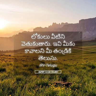 Picture 05 - లూకా 12:30 TELIRV - లోకులు వీటిని - Bible Verse Picture