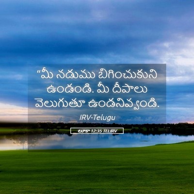 Picture 05 - లూకా 12:35 TELIRV - “మీ నడుము - Bible Verse Picture