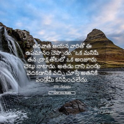 Picture 05 - లూకా 13:6 TELIRV - తరవాత ఆయన వారితో ఈ - Bible Verse Picture