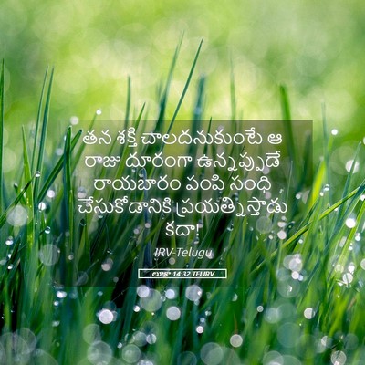 Picture 05 - లూకా 14:32 TELIRV - తన శక్తి - Bible Verse Picture