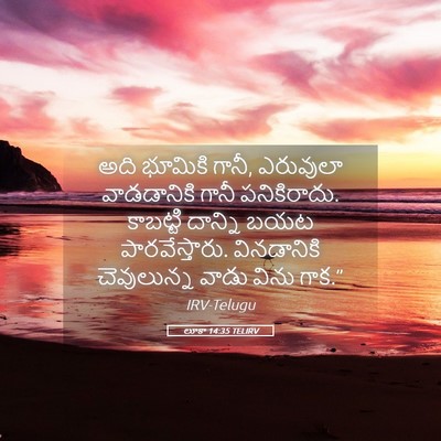 Picture 05 - లూకా 14:35 TELIRV - అది భూమికి గానీ, - Bible Verse Picture